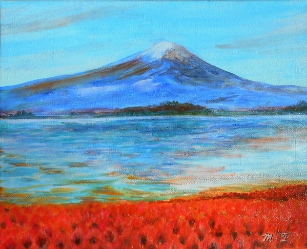 富士山とコキア