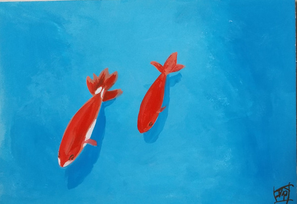 金魚の絵 | ゆかわれいの絵のある暮らし