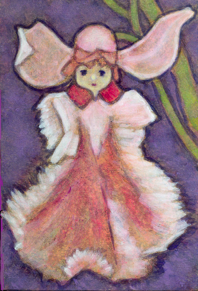 植物画 赤襟天使 宮田 けい子 Art Meter 植物画 赤襟天使 宮田 けい子 Art Meter