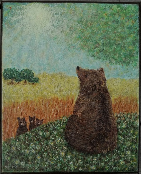 絵画。原画【ビールと熊】 絵画。原画【ビールと熊】 ヱビス×荒木飛呂彦コラボレーション第2弾