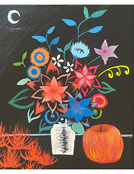 林檎と花と夜月