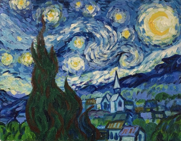 風景画 ゴッホ 星月夜 雲美 Art Meter