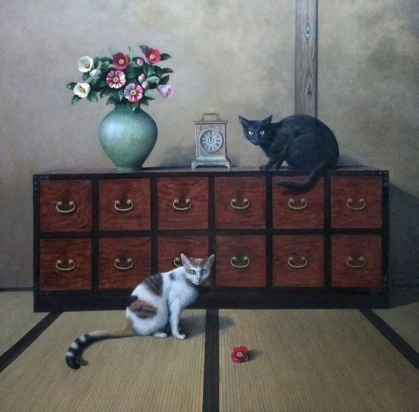 猫と椿