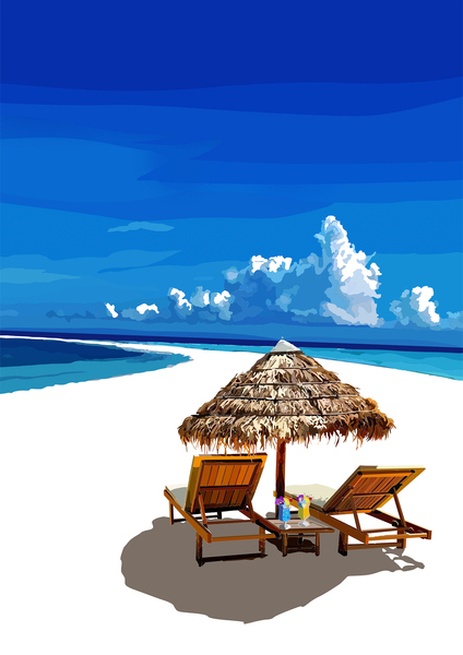 イラスト画 夏の海1 5 フクタン Art Meter