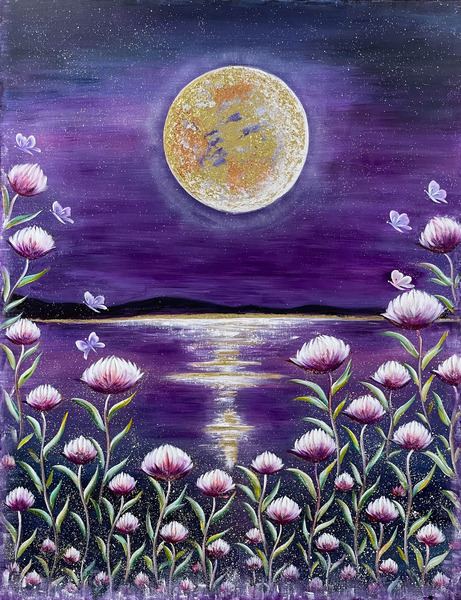 月光に咲く花