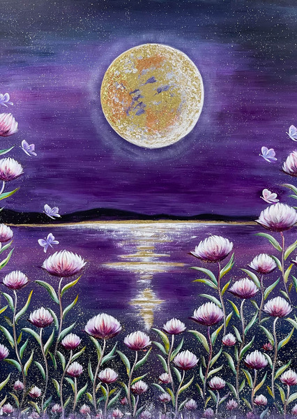 月光に咲く花