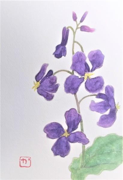 Cute画 おしゃれな紫大根の花 そよ風 Art Meter