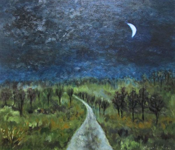 月夜の道