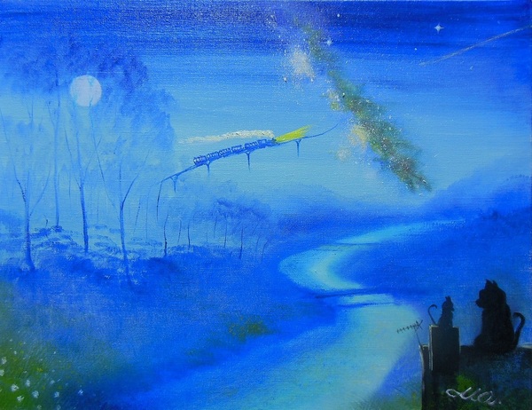 銀河の夜 By 渡辺 正重 アート 絵画販売サイト Artmeter 国内最大級のインディーズアート専門マーケットプレイス