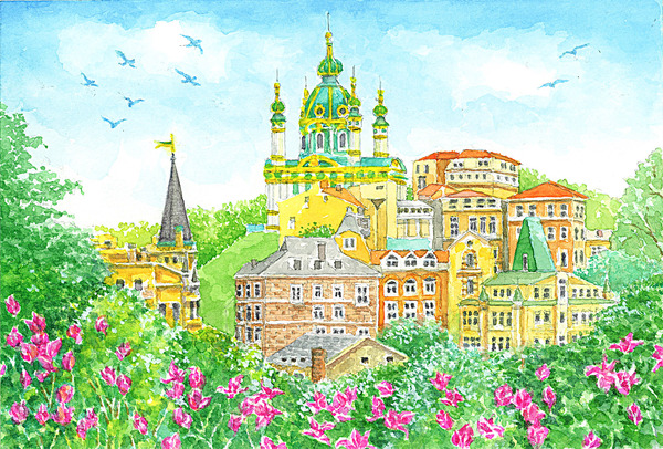 ウクライナ 美しいキーウの風景