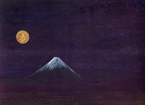 真夜中の富士山