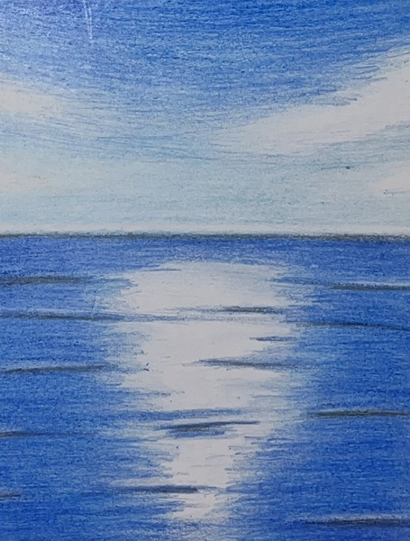 海の世界④】アクリル画 M10 もったいなく 風景画 絵画 動物画