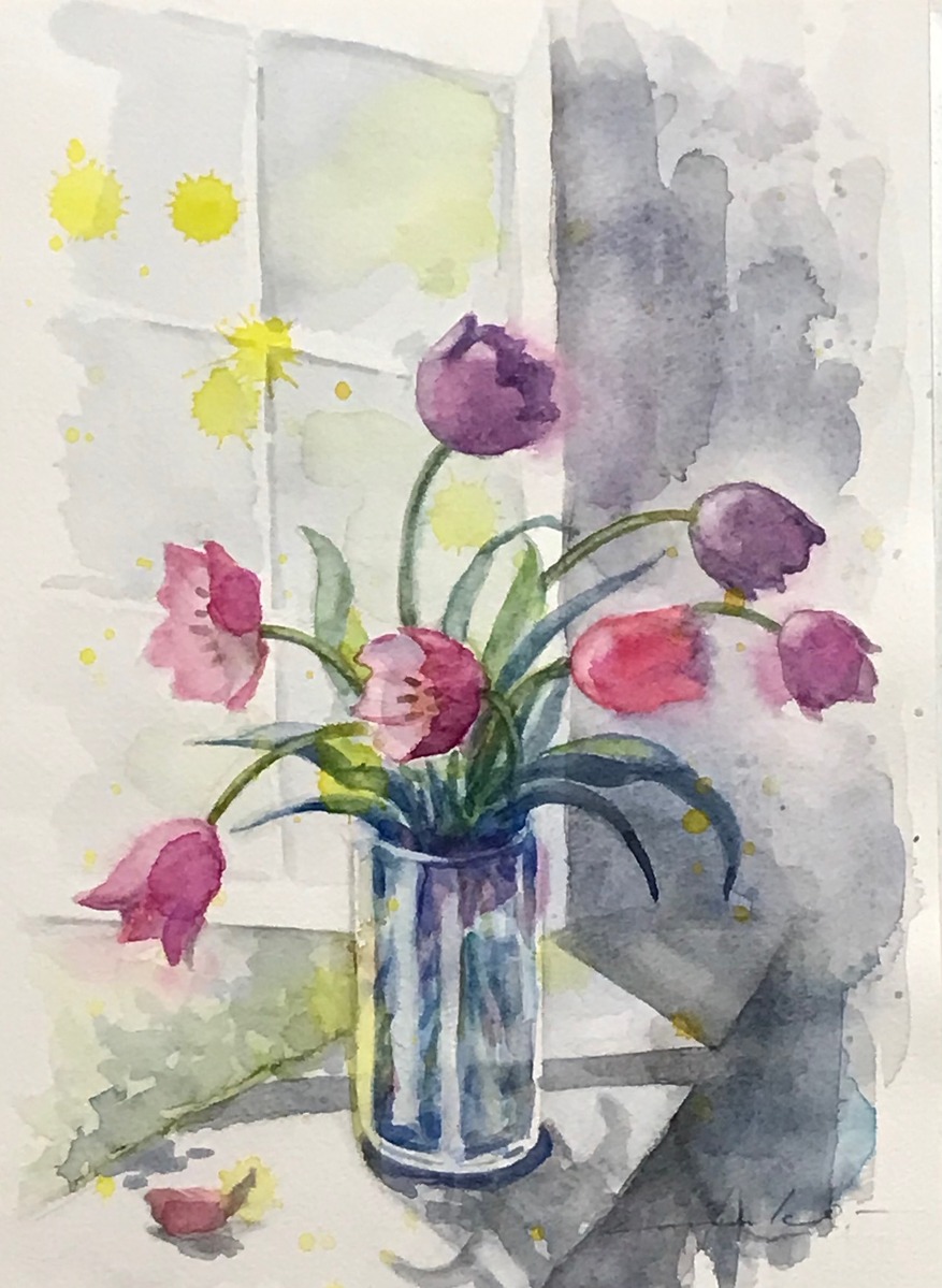 窓辺の花