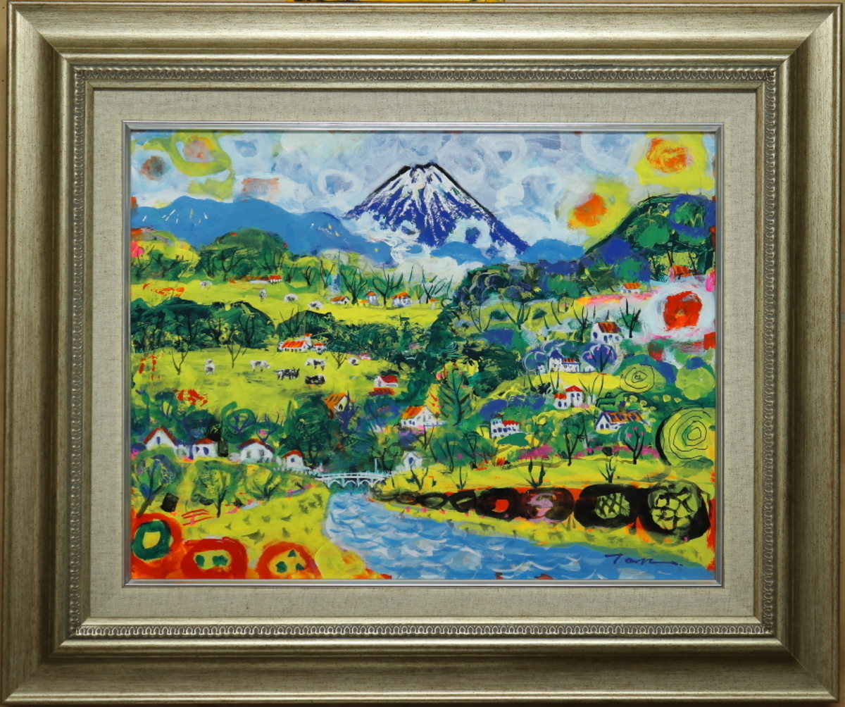 「富 士」(NO.2302) 6号F 画紙(1.5ミリ厚)アクリル絵の具