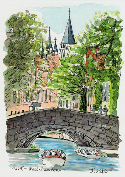 ブルージュの古橋3」 by 加藤 正三郎|アート・絵画の販売(通販)サイト