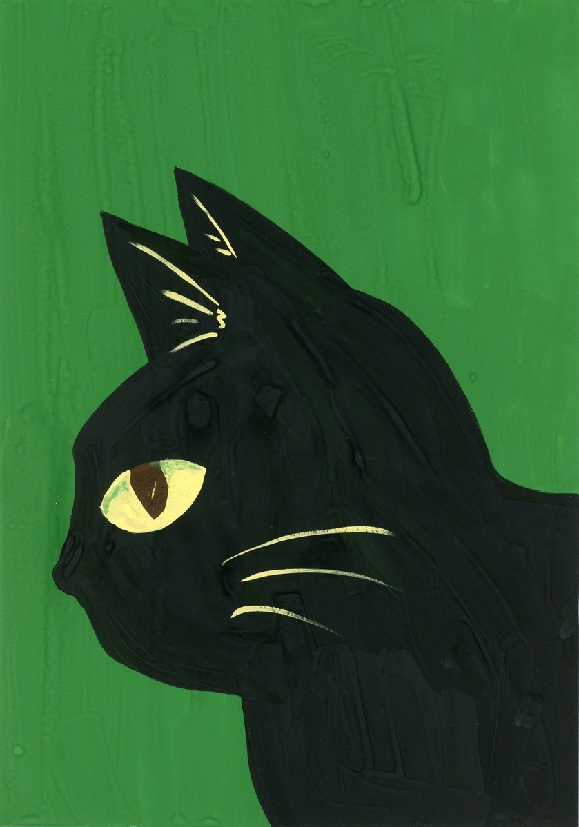 黒猫の横顔