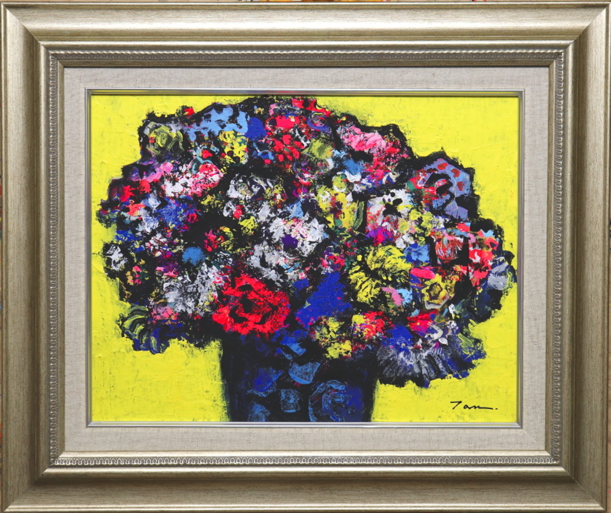 「FLOWER」(NO.2319) 6号F キャンバスにアクリル絵の具 額付き