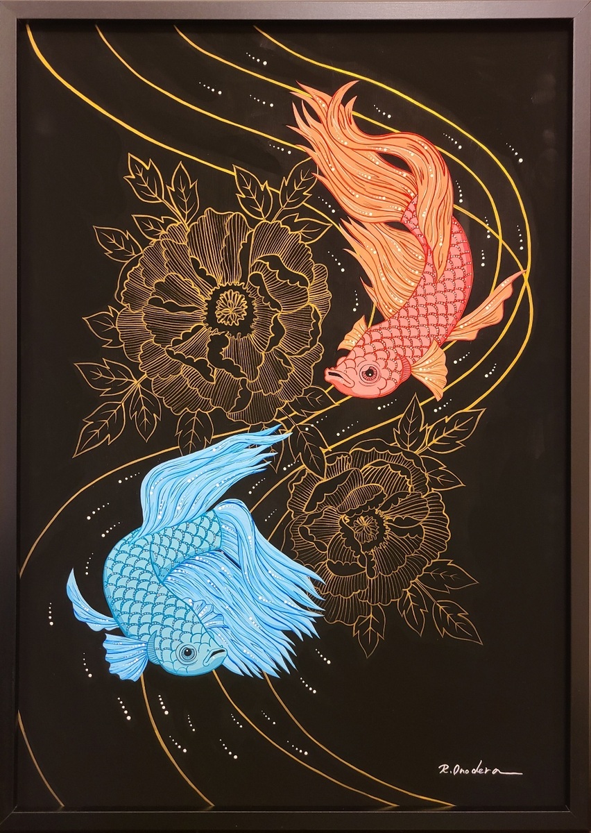 牡丹とベタ