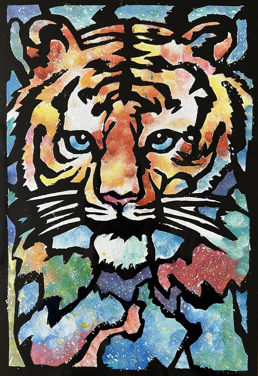 【ステンシル版画】TIGER