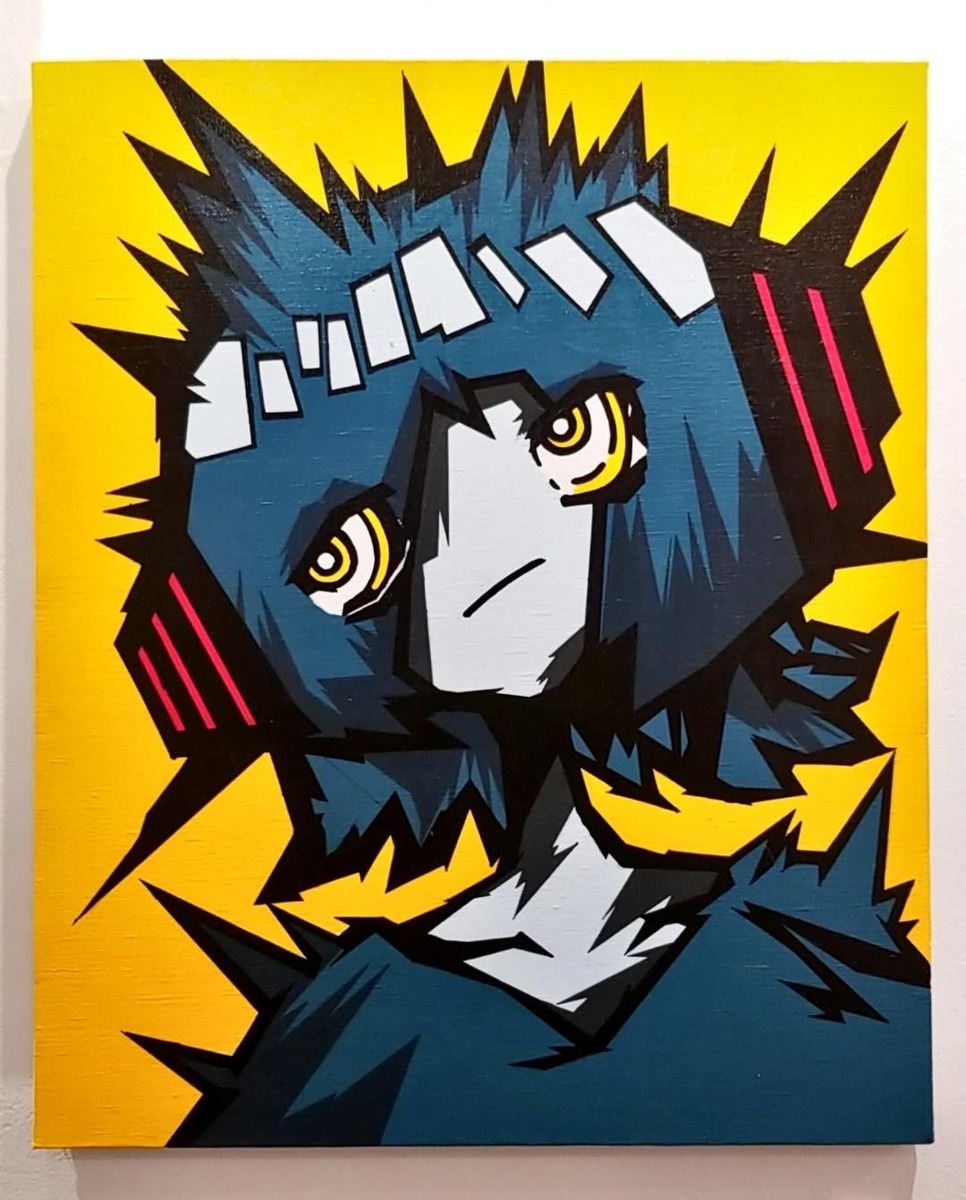 Cool face with」 by ARI｜Artmeter｜暮らしを彩るアートが