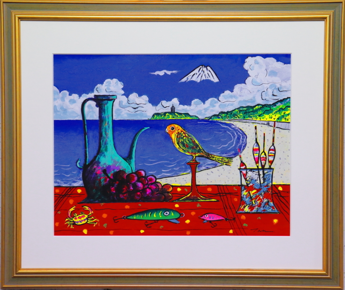 空飛ぶ画家糸川裕志の幻想絵画、富士山曼荼羅の一点 良質 幻想絵画、空飛ぶ画家糸川裕志の富士山曼荼羅の一点 - 絵画