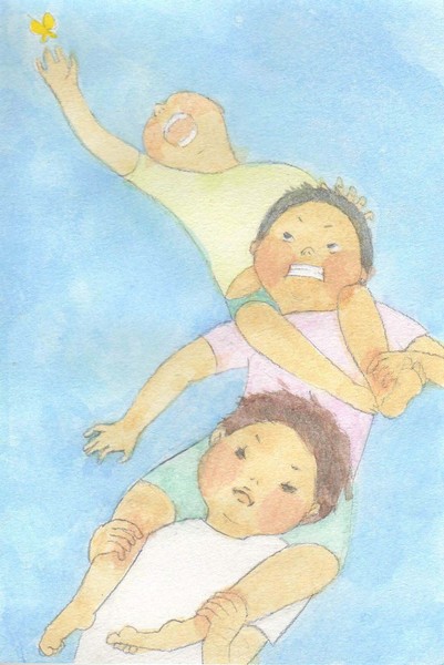 手を伸ばす