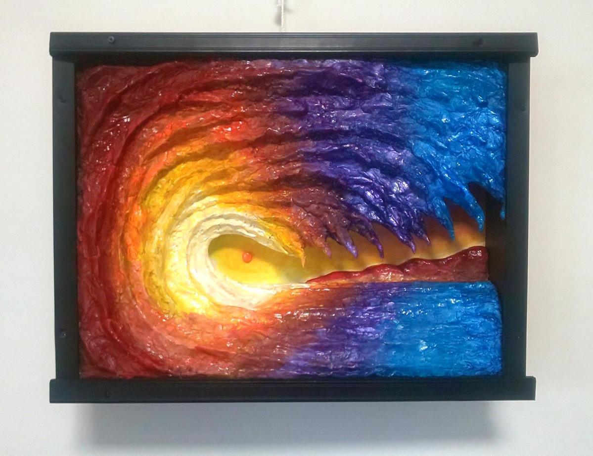 新入荷 輝く夕日と巻き波」 by 山川善作｜Artmeter｜暮らしを彩るアート 絵画
