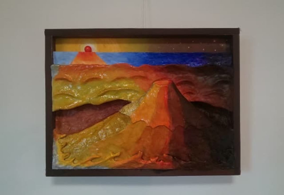 売れ筋新商品 五峰が作る、幻想的な五色富士」 by 山川善作｜Artmeter｜暮らし 絵画
