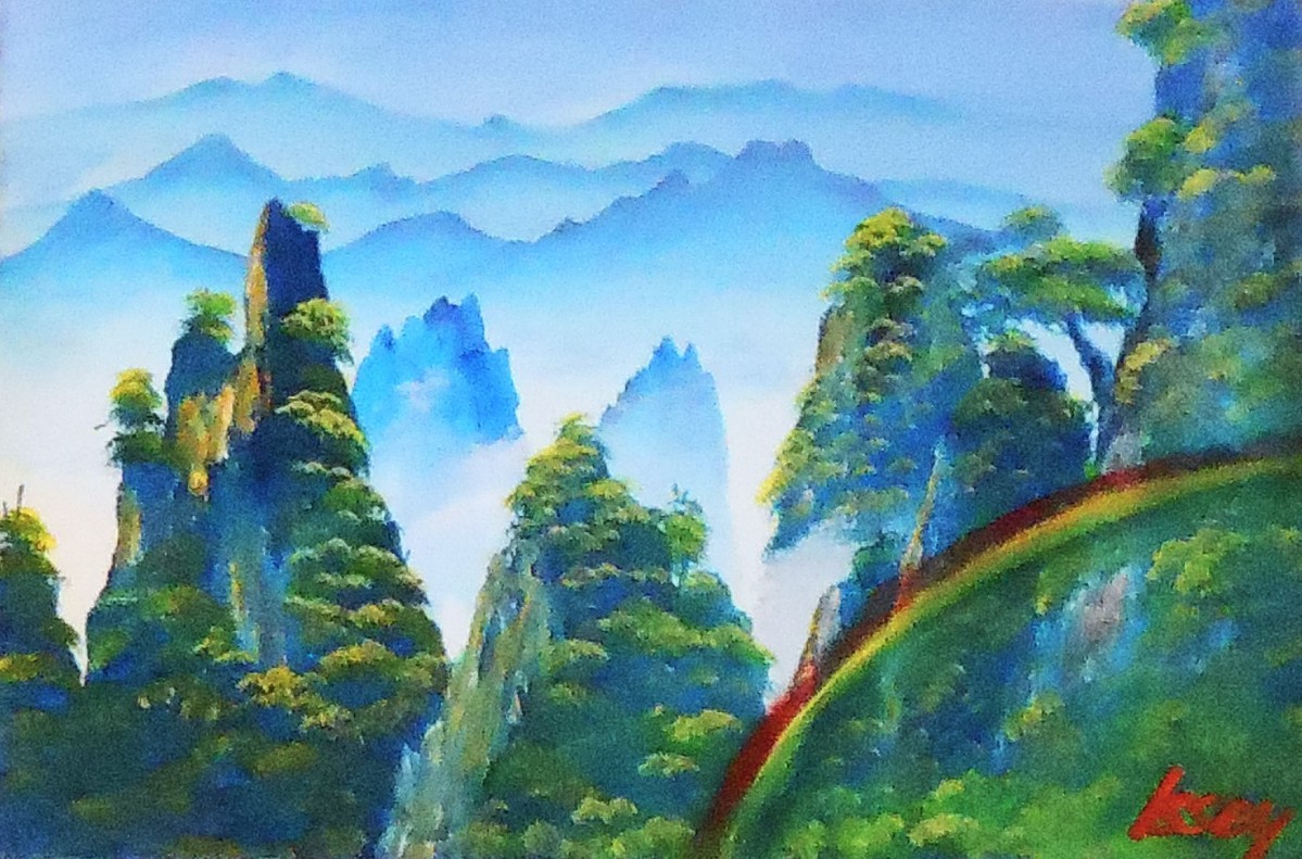 黄山の虹