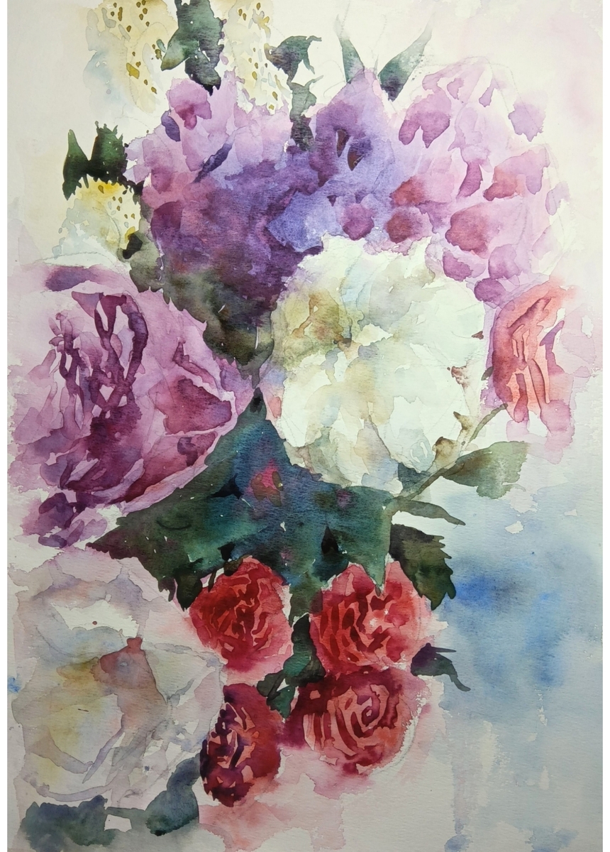 牡丹と薔薇