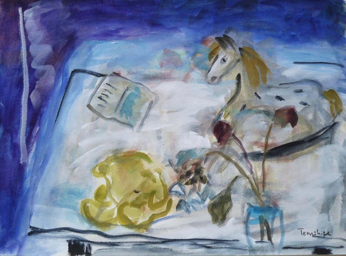 ウマのいる静物画