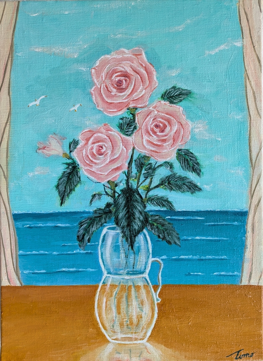 薔薇と海