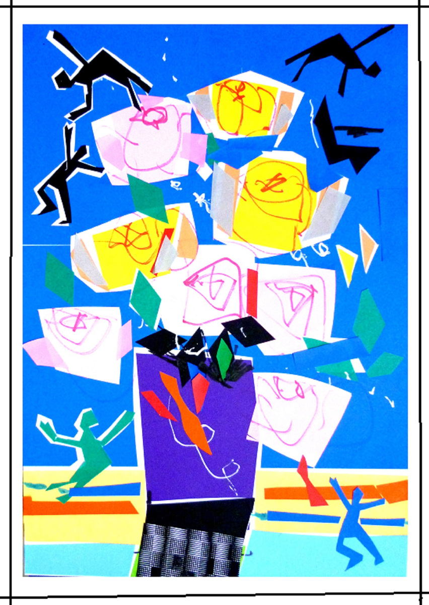 歌うバラの花々