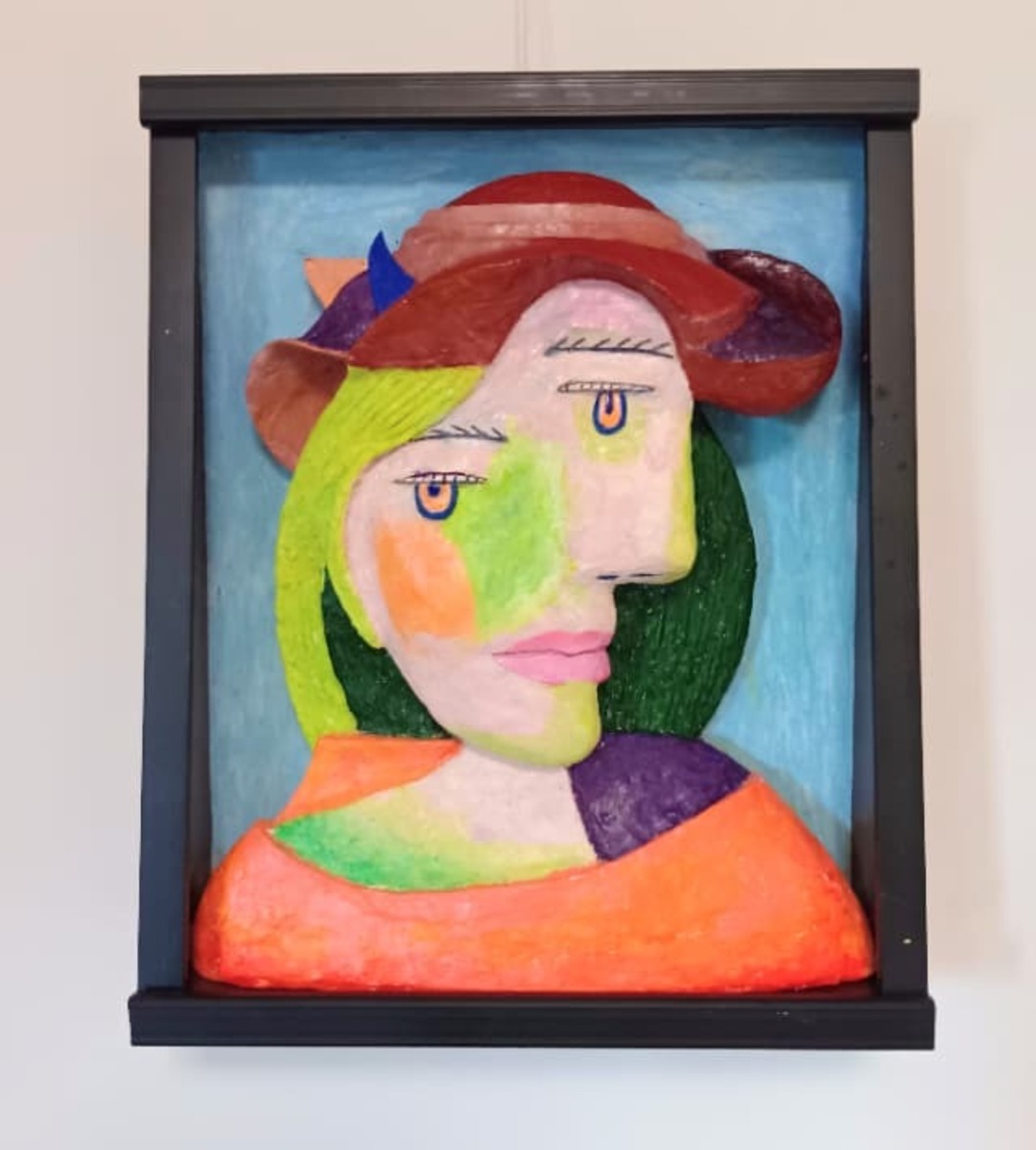 立体絵画の「キュビスムの女の顔」(3D printing)