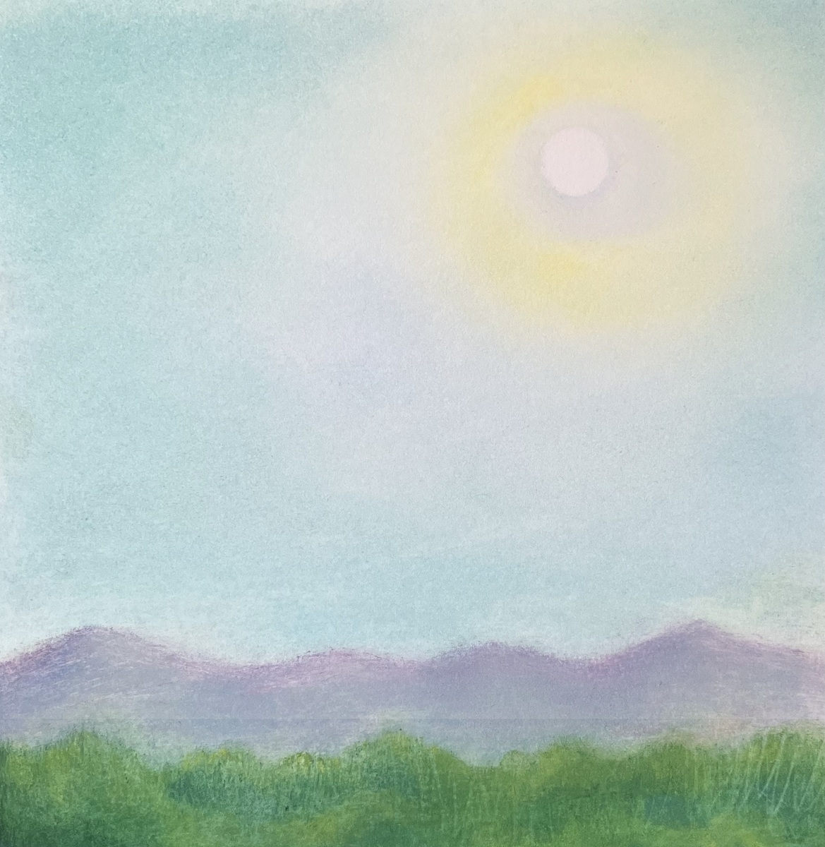 朝靄の太陽