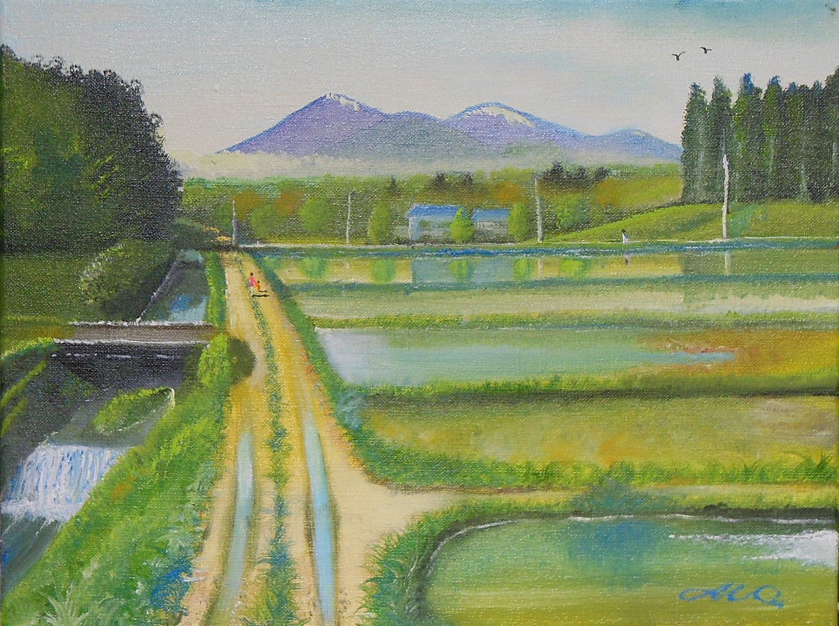 故郷の(大玉村)絵画風景