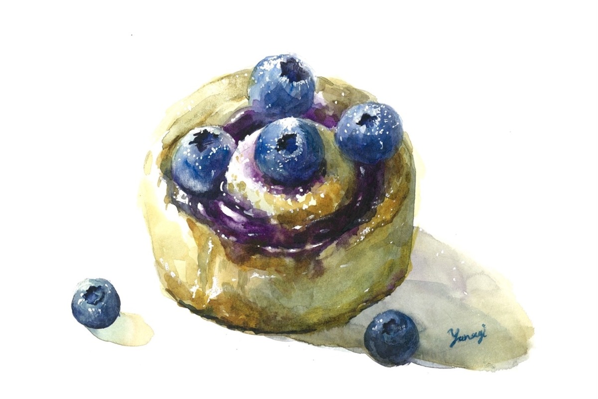 ブルーベリーのケーキ