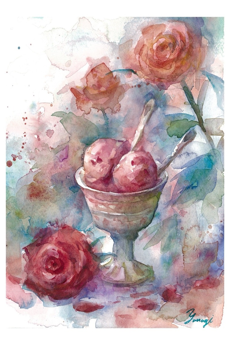 アイスクリームと薔薇