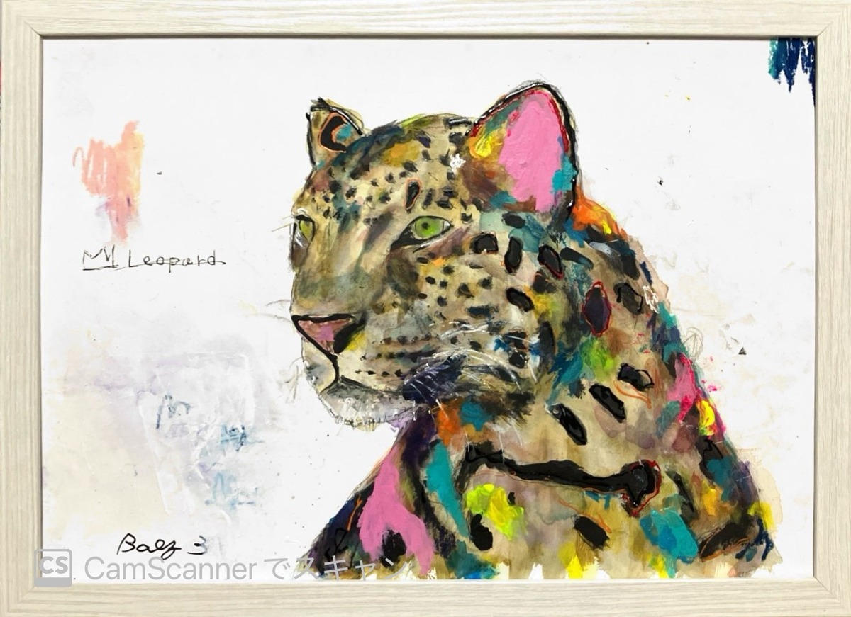 【Life of a leopard】A4サイズ額装付き