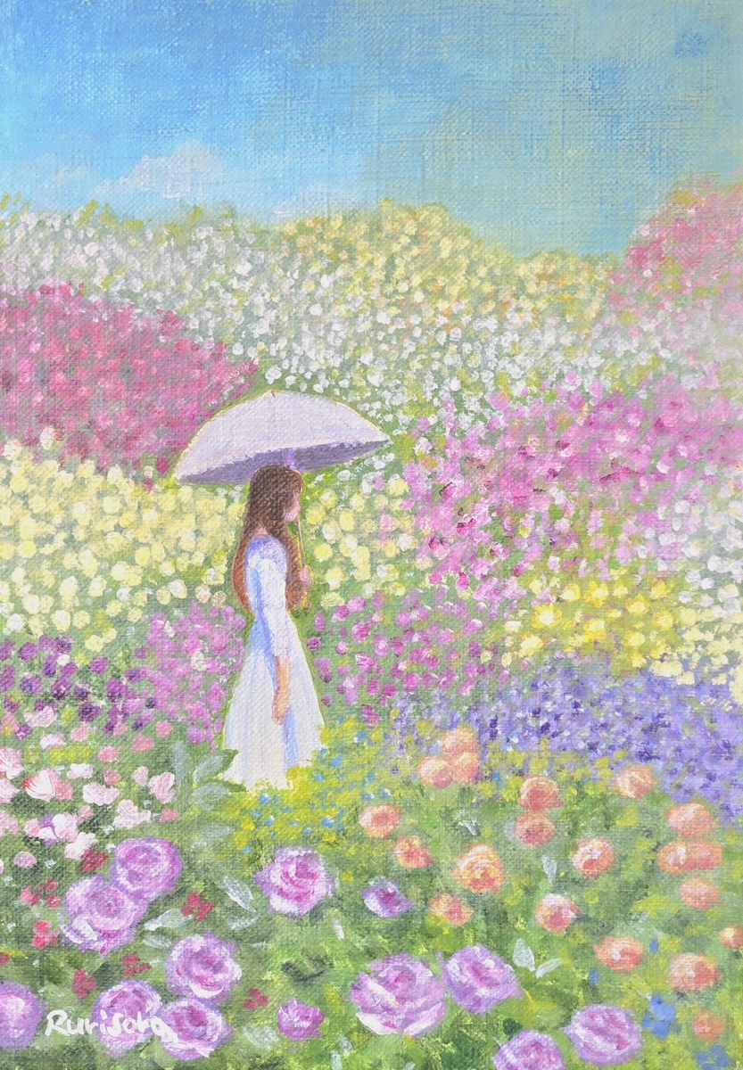薔薇園にて