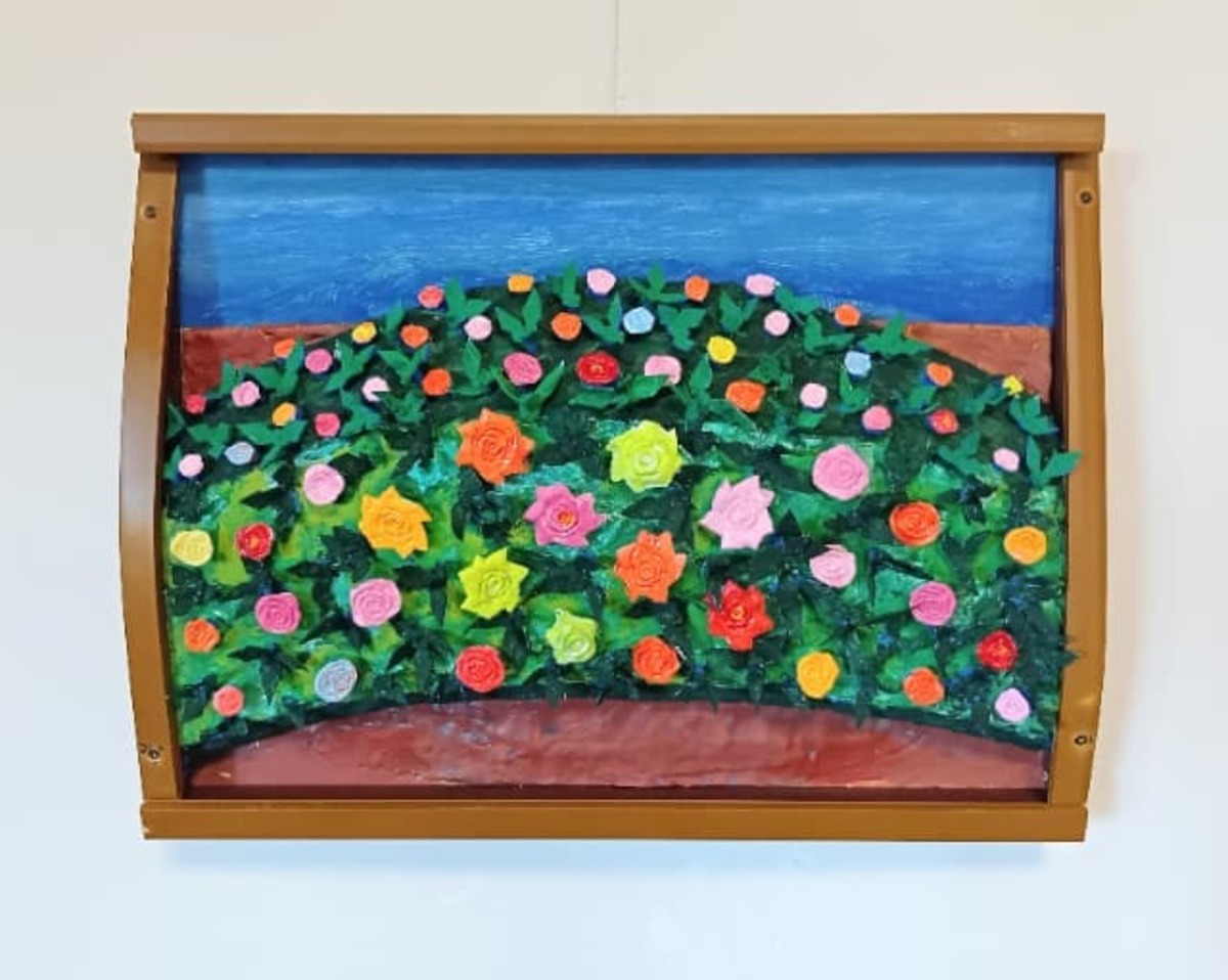 立体絵画「芍薬の花壇」(3D絵画)