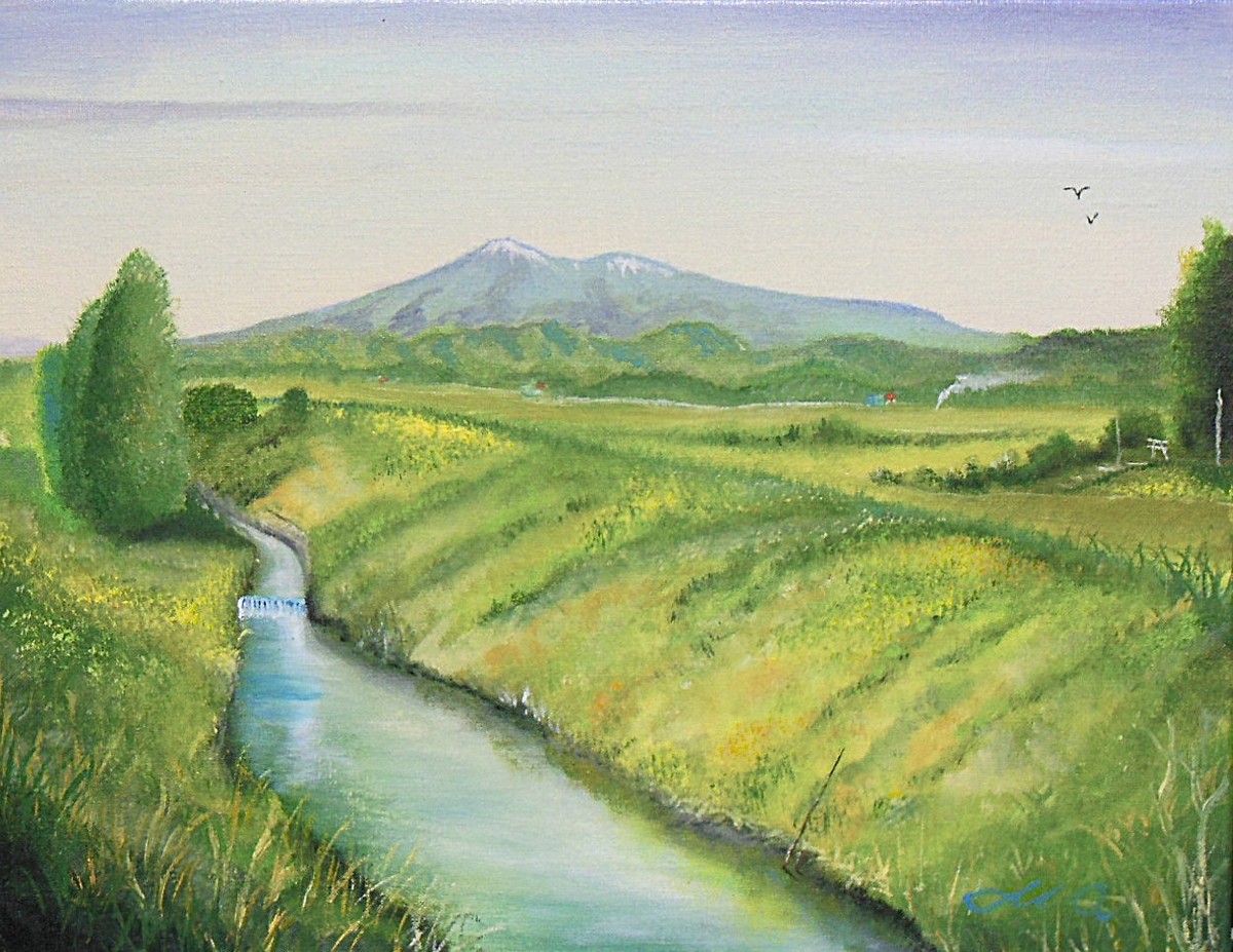故郷の小川の風景
