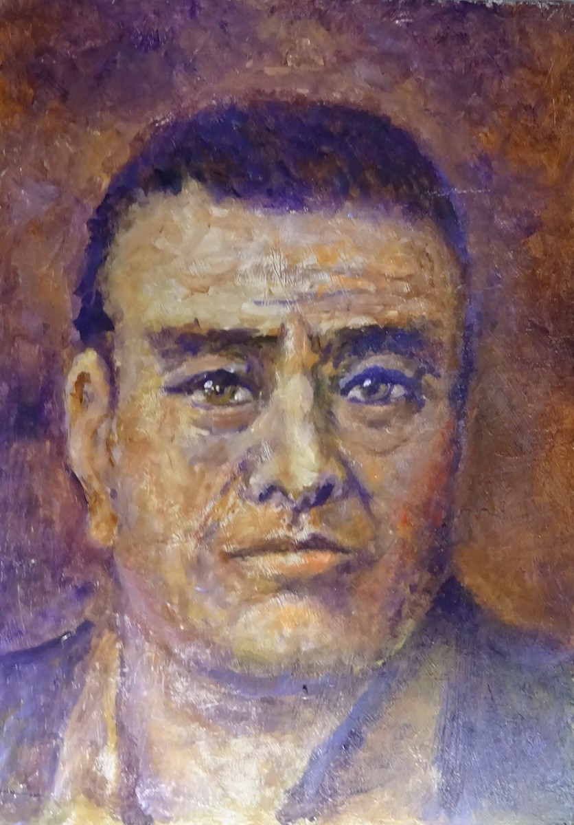 油彩画 或る男 SM