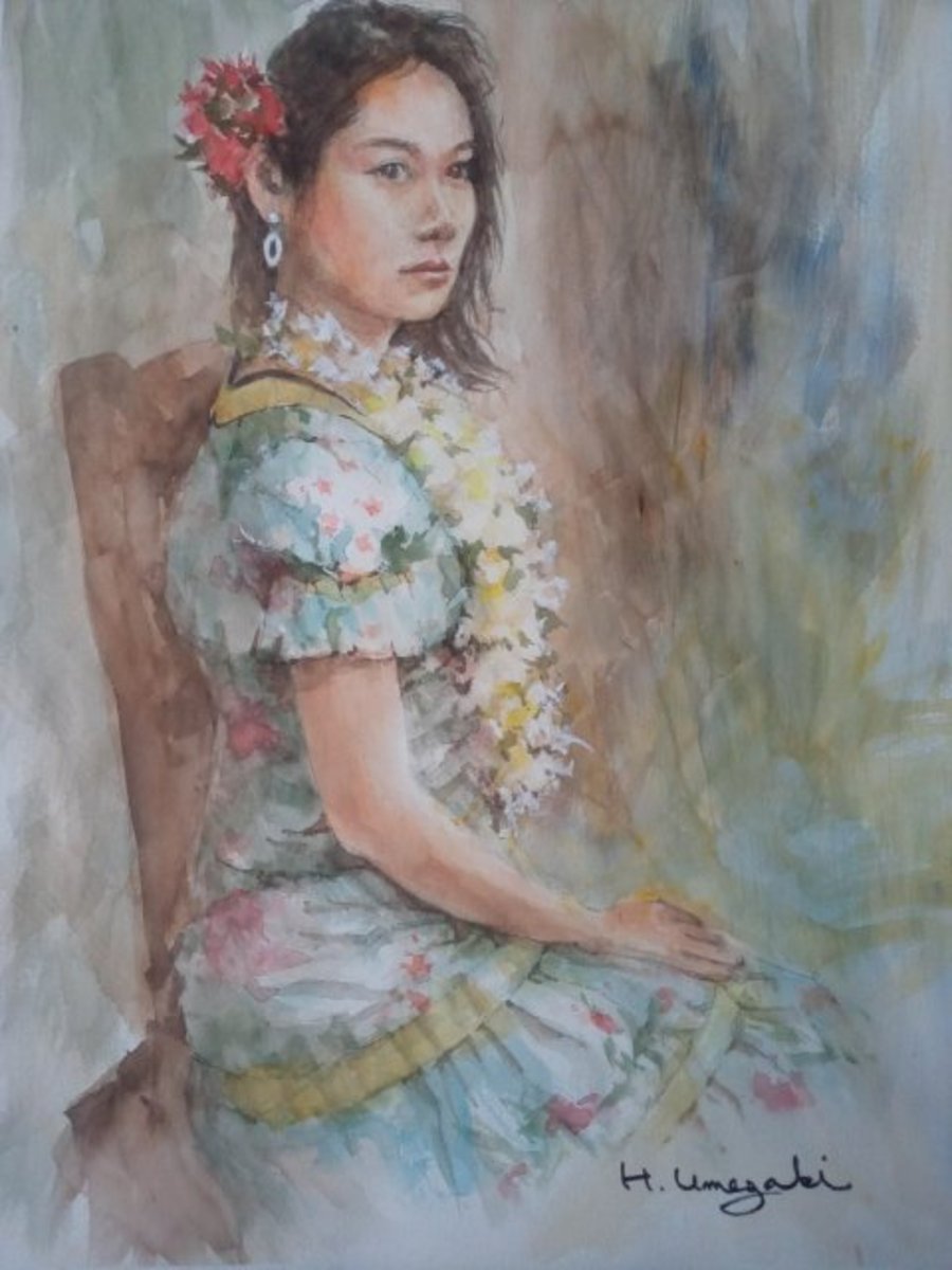 花飾りの娘