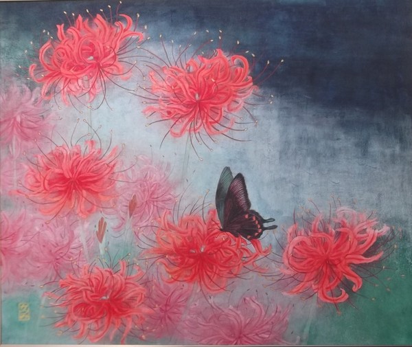 再会 「彼岸花とクロアゲハ」