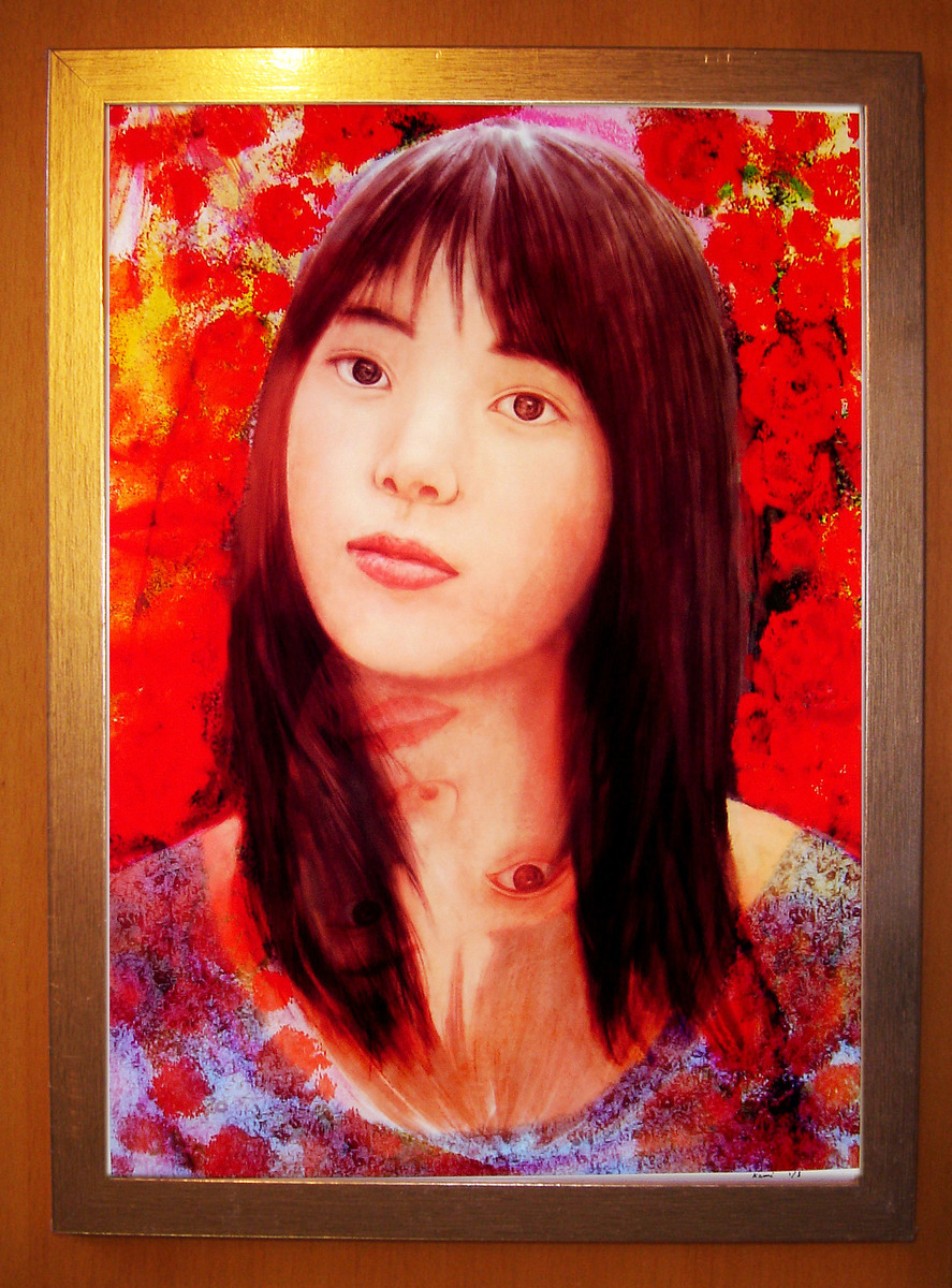 赤いバラとポートレート1/5(植213)