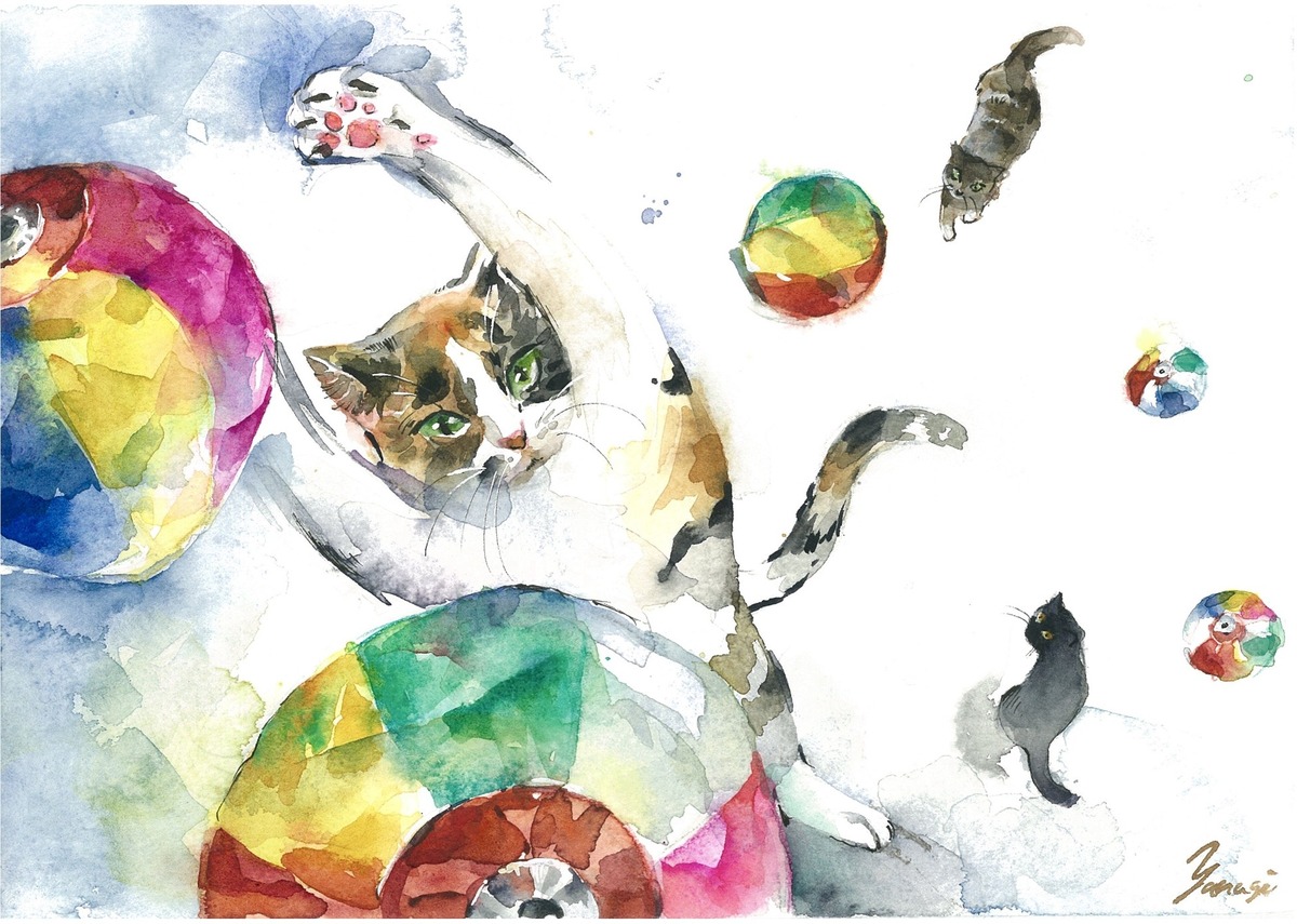 水彩画 原画 狩るもの