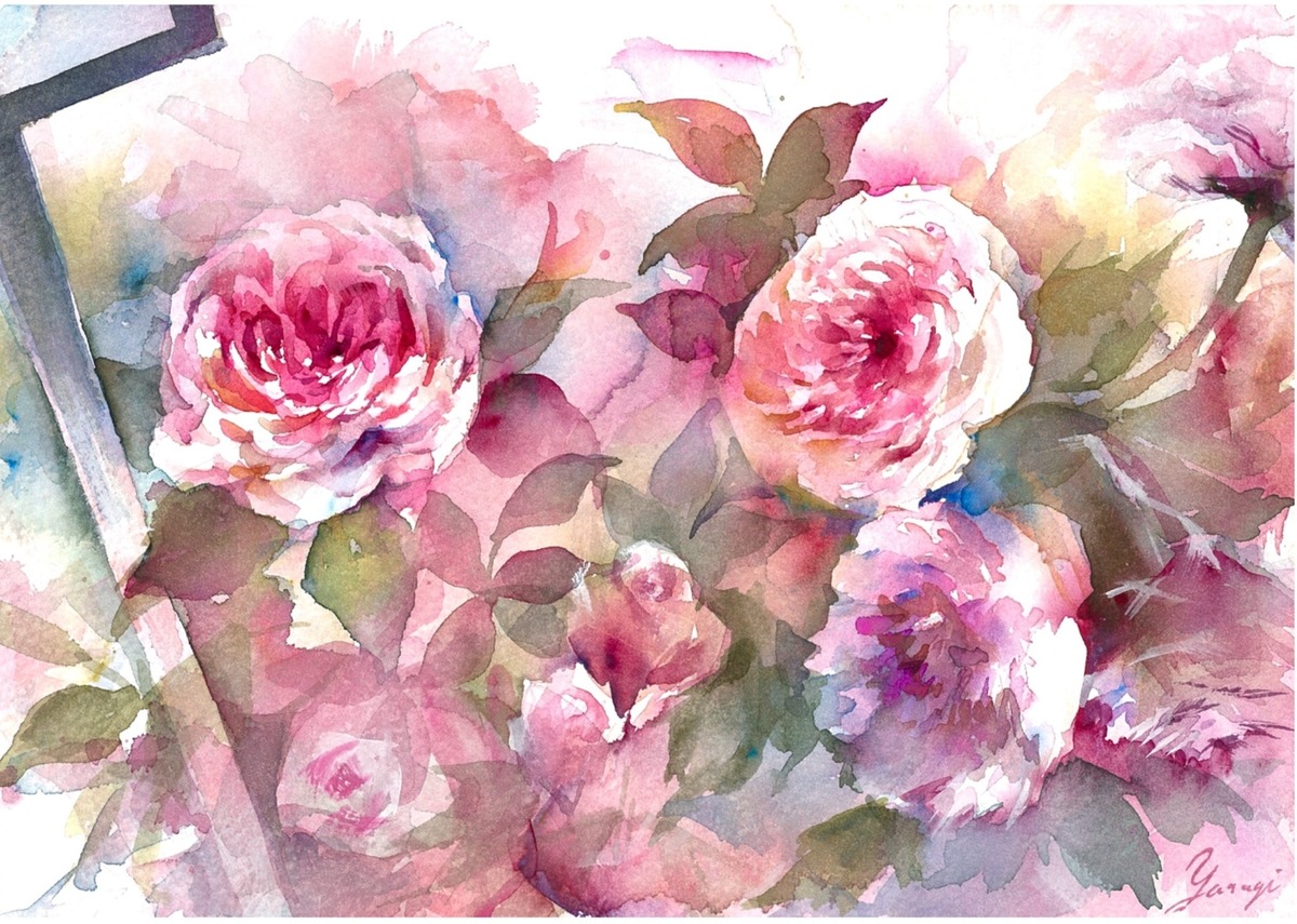 水彩画 原画 華!華!