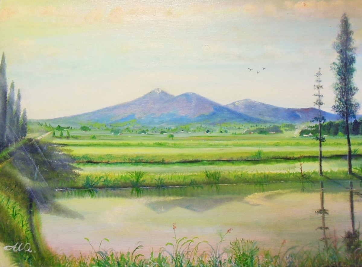 黄昏の田園(大玉村)風景・・・P-12