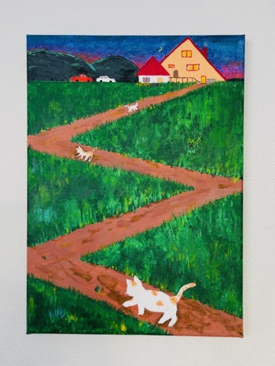 家へ帰る猫たち